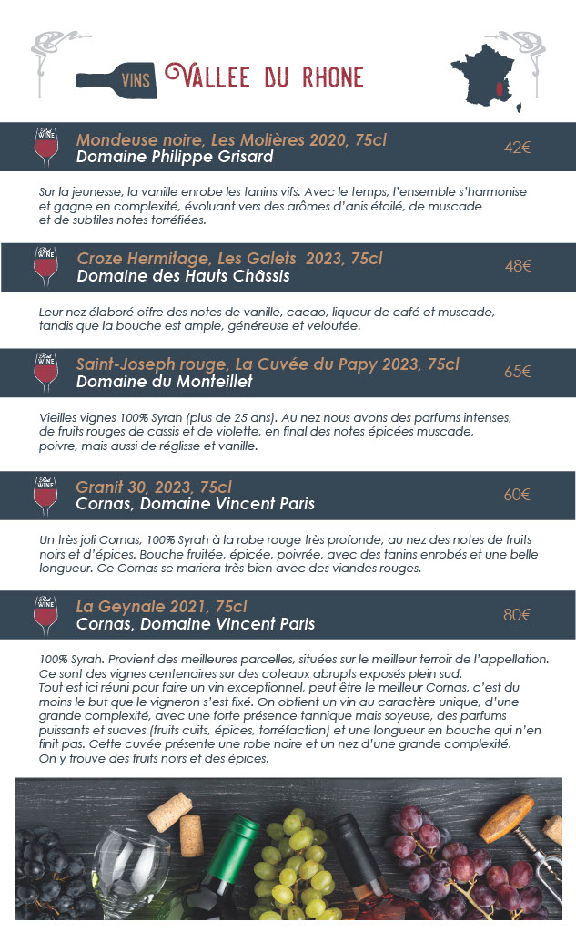 Carte des vins page 4