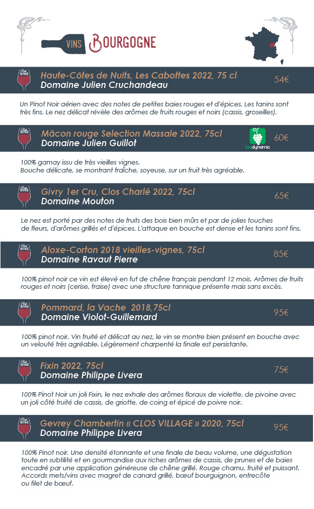Carte des vins page 5