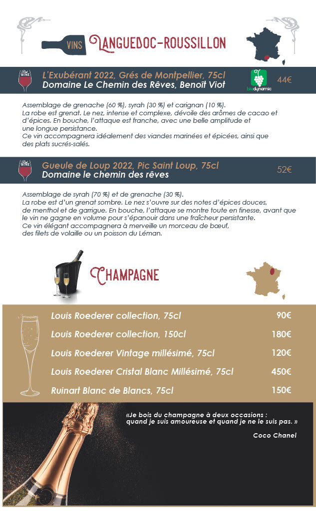 Carte des vins page 7